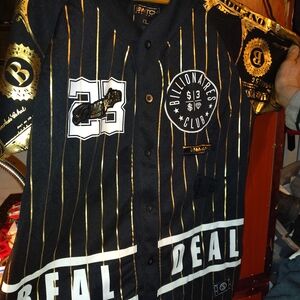 Billionaire Boys Club Black Jersey with Gold Accents